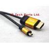 Gold Plated High Speed HDMI Cable Gray Blue Black Yellow